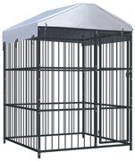 Canil de exterior com telhado 150x150x210 cm