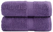 vidaXL Toalhas de rosto premium SOLUND 2 peças Roxo 30x30 cm 600 g/m²