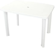 vidaXL Mesa de jardim 101x68x72 cm plástico branco