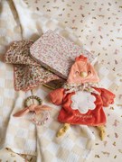 Malinha doudou personalizável galinha laranja