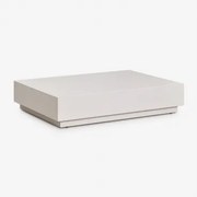 Mesa De Centro Retangular 120x90 Cm En Cemento Manir Branco - Sklum