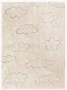 Tapete para crianças artesanal com relevo Clouds, lavável