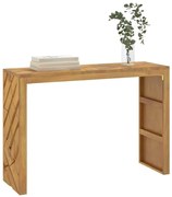 vidaXL Mesa consola 110x35x75 cm madeira maciça teca