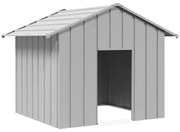 vidaXL Casota para cães com telhado 131x101x102 cm aço galvanizado