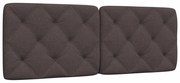 vidaXL Almofadão de cabeceira 120 cm tecido castanho-escuro