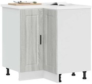 vidaXL Armário base canto cozinha Porto deriv. madeira cinzento sonoma