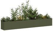 vidaXL Vaso floreira 280x40x40 cm aço laminado a frio verde