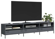 Móvel de TV 202x39x43,5 cm aço laminado a frio antracite