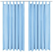 vidaXL Cortinas de cetim com presilhas 2 pcs 140x175 cm turquesa