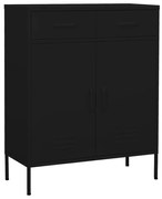 vidaXL Armário de arrumação aço 80x35x101,5 cm preto