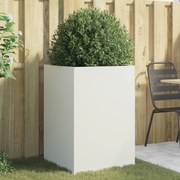vidaXL Vaso/floreira 52x48x75 cm aço branco