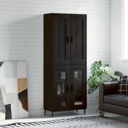 vidaXL Armário alto 69,5x34x180 cm derivados de madeira preto