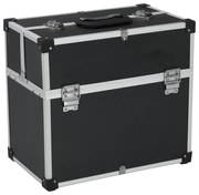 vidaXL Mala para ferramentas 38x22,5x34 cm alumínio preto