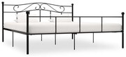 vidaXL Estrutura de cama em metal 180x200 cm preto