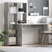 vidaXL Mesa Cinzento cimento 138.5 x 55 x 143 cm Madeira processada