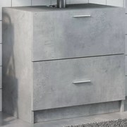 Armário de lavatório derivados de madeira cinzento cimento