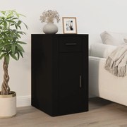 vidaXL Armário de secretária 40x49x75 cm derivados de madeira preto