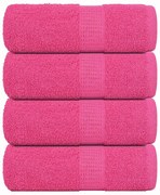 Toalhas de mãos 4 pcs 30x30 cm 360 g/m2 100% algodão rosa