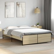 vidaXL Estrutura de cama 120x200 cm derivados madeira/metal