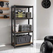 Estante de aço para cargas pesadas 40 x 80 x 160 cm preto