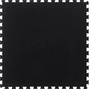 vidaXL Ladrilho de borracha 12 mm 100x100 cm preto