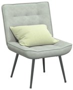 vidaXL Cadeira de descanso 64x74x84 cm veludo cinzento-claro