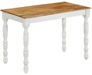 vidaXL Mesa de jantar 110x60x76 cm madeira de mangueira maciça