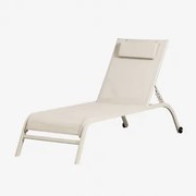 Espreguiçadeira Reclinável Com Almofada Therys Tapioca Bege - Sklum