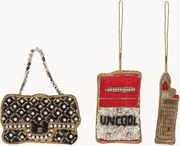 Ornamentos de Natal artesanais Essentials, conjunto de 3