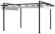 Pérgola 3x4 Pérgola de Jardim com Teto Retrátil de Poliéster e 12 Orif