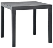 vidaXL Mesa de jardim 78x78x72 cm plástico antracite
