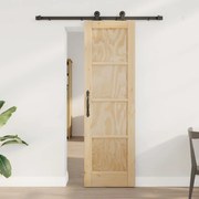 Porta Deslizante vidaXL com Conjunto de Hardware 'ORKDAL'Madeira Sólida de Pinheiro