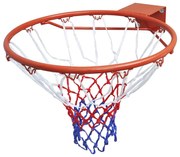 Cesto basquetebol com aro e rede 45 cm laranja