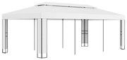 vidaXL Gazebo com telhado duplo 3x6 m branco