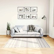 vidaXL Tapete lavável antiderrapante 120x170 cm preto e branco