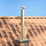vidaXL Extensão de Chaminé Prateado 25 x 25 x 132 cm Aço inoxidável