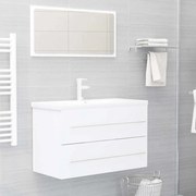 vidaXL 2 pcs conjunto de móveis de casa de banho contraplacado branco