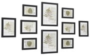 Conjunto de 10 molduras para fotos SONGMICS - Duas de 20 x 25 cm (8" x 10"), Quatro de 13 x 18 cm (5" x 7"), Quatro de 10 x 15 cm (4" x 6"), Preto RPF310H