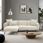 Sofá de Canto Side – Creme – 252x77x82 cm