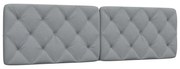 vidaXL Almofadão de cabeceira 180 cm tecido cinzento-claro