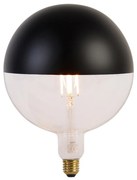 Lâmpada LED E27 regulável vidro espelhado G200 preto 6W 360lm 1800K