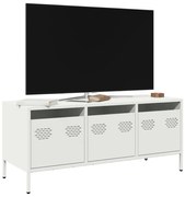 Móvel de TV 101,5x39x43,5 cm aço laminado a frio branco