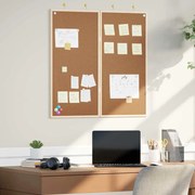 vidaXL Quadro de Avisos Manual Castanho 80 x 80 x 1,4 cm