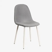 Glamm Estofada Cadeira De Jantar Beige Creme & Linho Cinza Concreto & Linho - Sklum