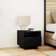 Camas de cabeceira vidaXL com luzes LED 2 pcs Carvalho Preto 40x39x37
