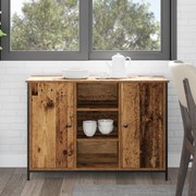 Buffet VidaXL de Madeira Antiga 100x35x70 cm em Madeira Ingeneriada e