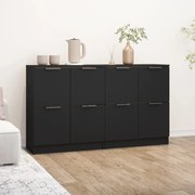 vidaXL Aparadores 2 pcs 60x30x70 cm derivados de madeira preto