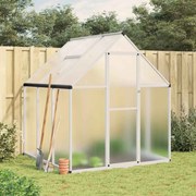 vidaXL Estufa com estrutura de base 169x169x195 cm alumínio prateado