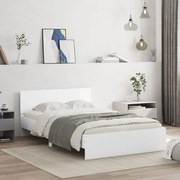 vidaXL Estrutura de cama com cabeceira 120x190 cm branco