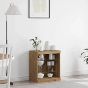 Sideboard vidaXL com Luzes LED Carvalho Artisan 60,5x37x67 cm